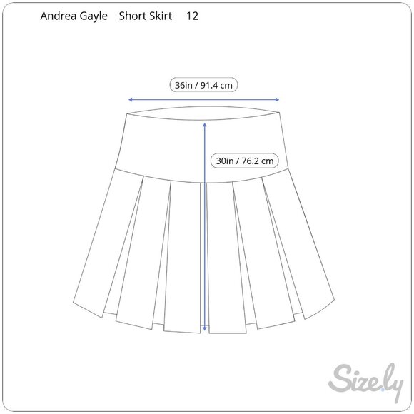 Andrea Gayle Red & Yellow Plaid Pleated Short Skirt Size 12 Polyester Fabric Wom - Picture 2 of 6